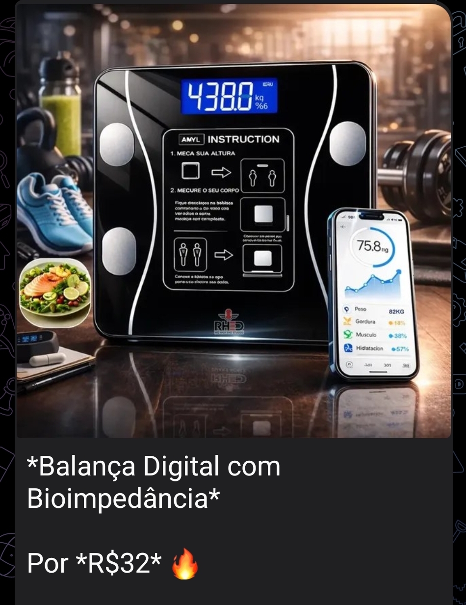 Balança Digital com Bioimpedância