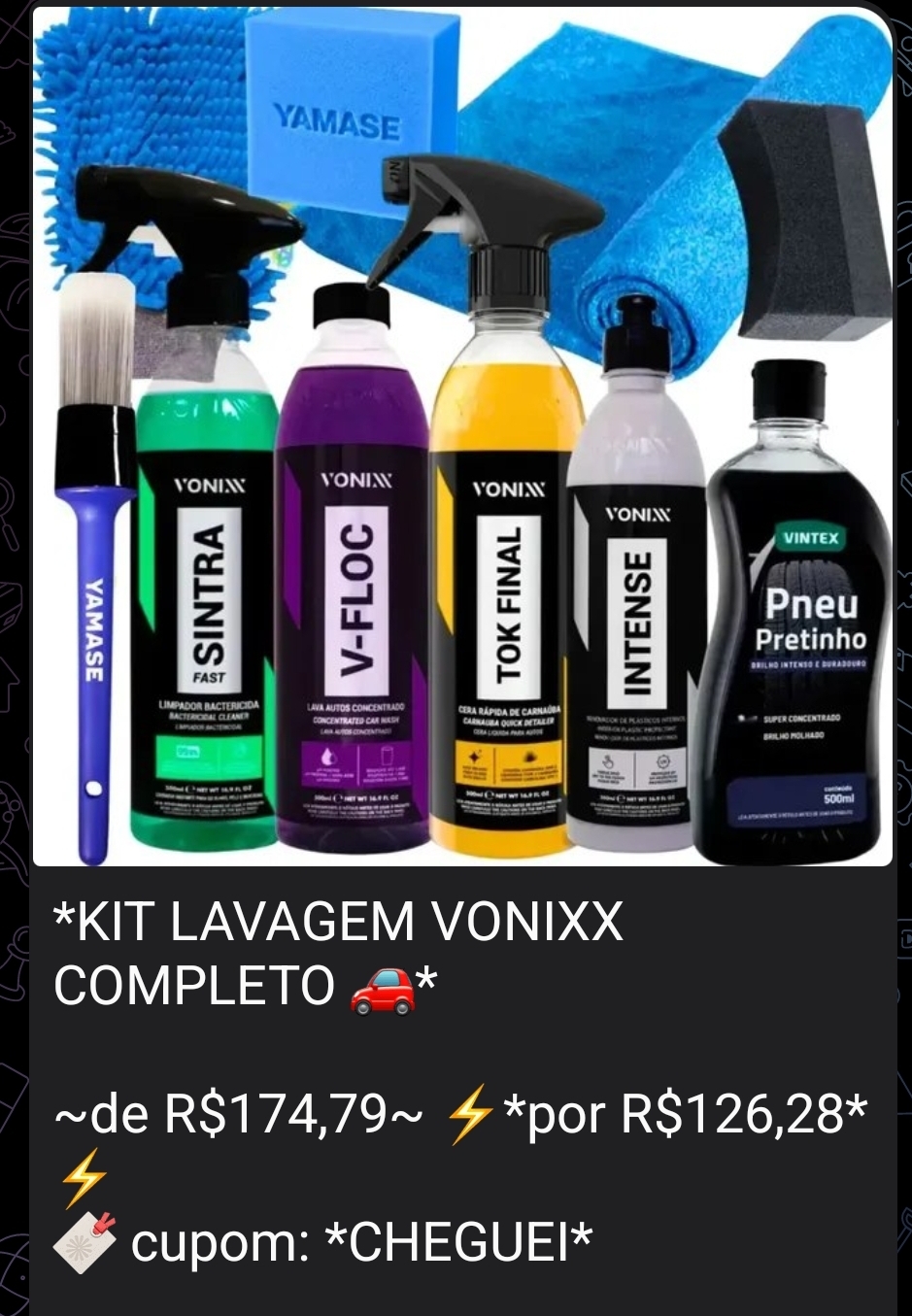 Kit Lavagem Vonixx Completo